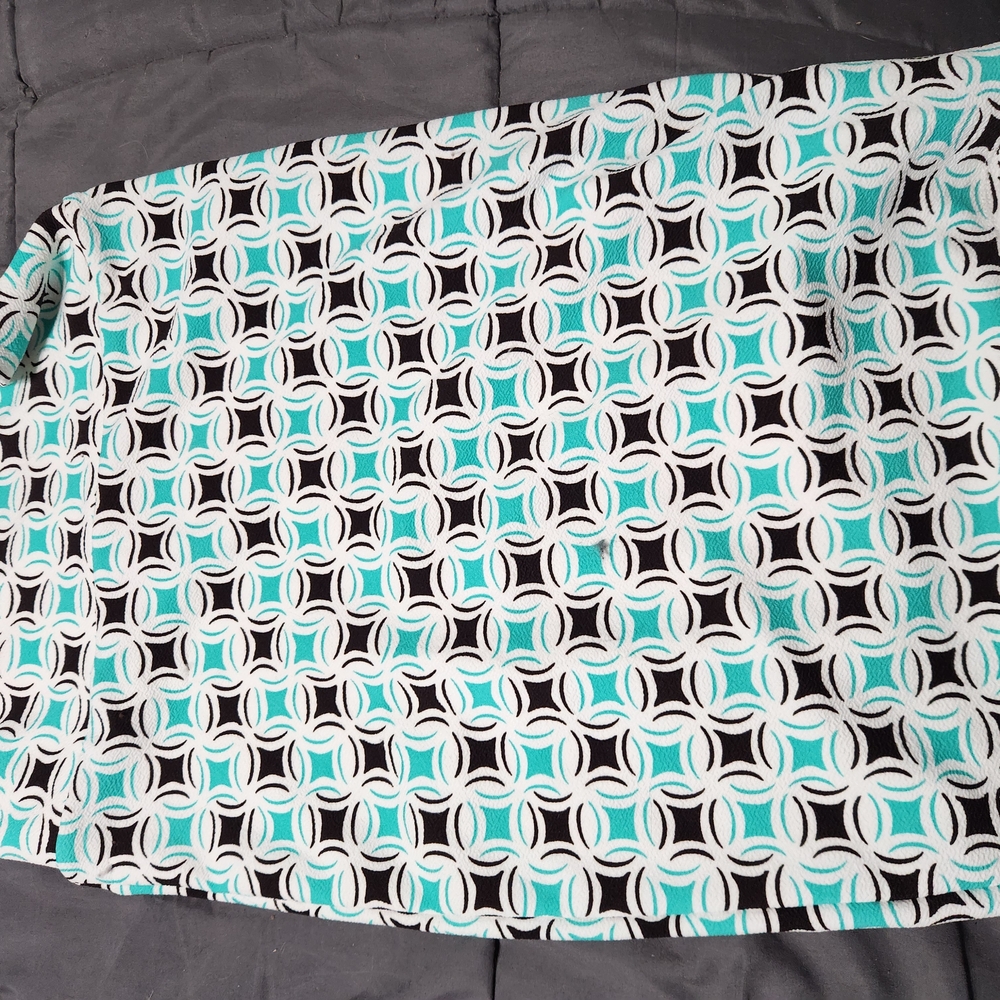 LuLaRoe Blue and Black Midi Pencil Skirt